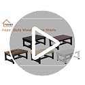 Heavy-Duty Wooden Step Stool - Non-Slip Bed Steps for High Beds (500 lbs)