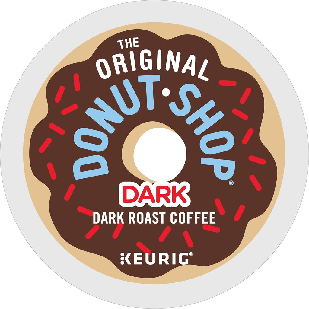 Original Donut Shop Dark Coffee - Dark Roast Keurig K-Cup Pods | 96 Count for Bold Flavor