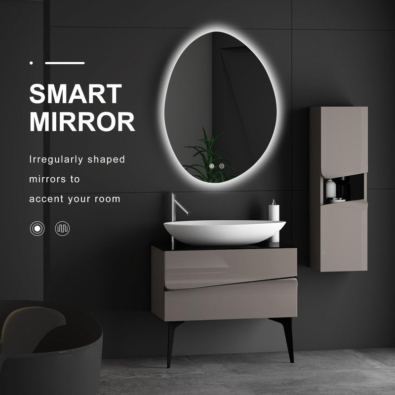 FORTENY 24 * 32 LED Bathroom Mirror with Lights, Anti-Fog, Dimmable, Lighted Bathroom Vanity Mirror for Wall, UL-Certified