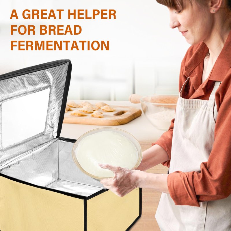 New Upgraded Bread Proofing Box, Windspeed Dough Proofing Box Temperature Control and Timer Controller Dough Proofer with Heater for Bread, Pizza and Yoghurt Making
