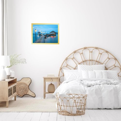 JCJMY 13x15 Gold Picture Frame - Wall Mounting Horizontally or Vertically | Shatter-Resistant Plexiglass