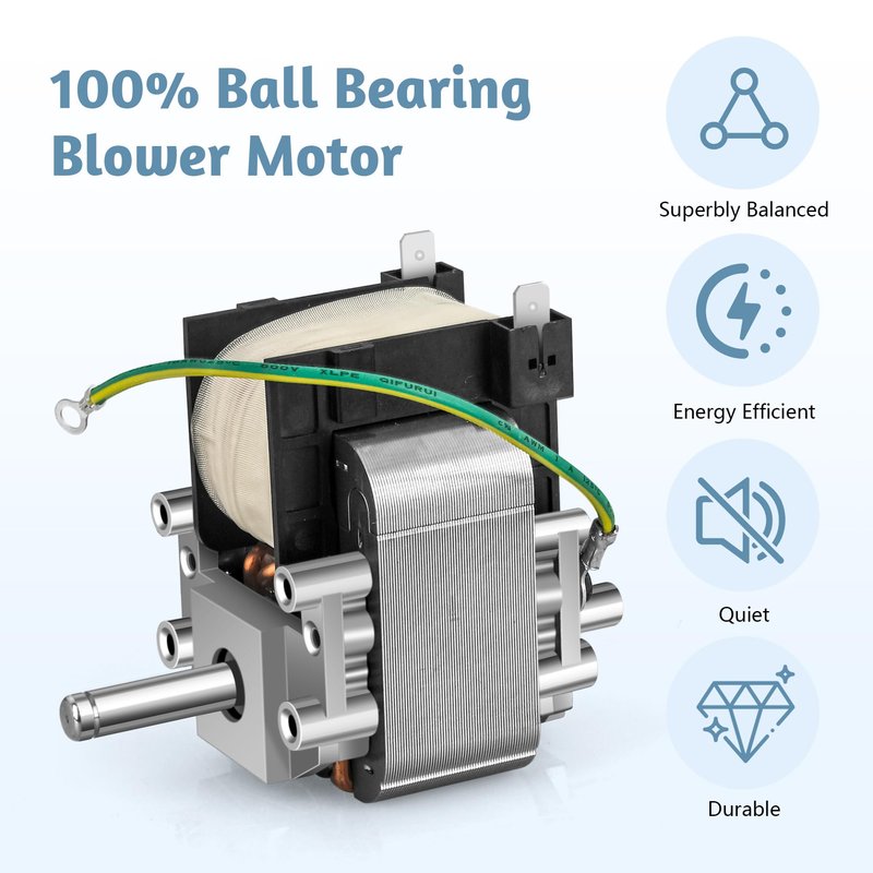 HC21ZE122A Draft Inducer Blower Motor 120V Compatible with Carrier, Bryant, and Payne Furnaces, Replaces HC21ZS122 J238-112-11202 J238-11202 AT Exhaust Venter Motor for Jakel Furnace