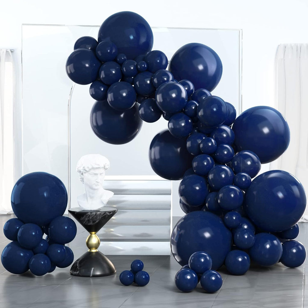 PartyWoo Navy Blue Balloon Arch Kit - 100 Pcs in 5, 10, 12 Inch Sizes | Perfect for Graduation, Wedding, Baby Shower, Birthday Decor