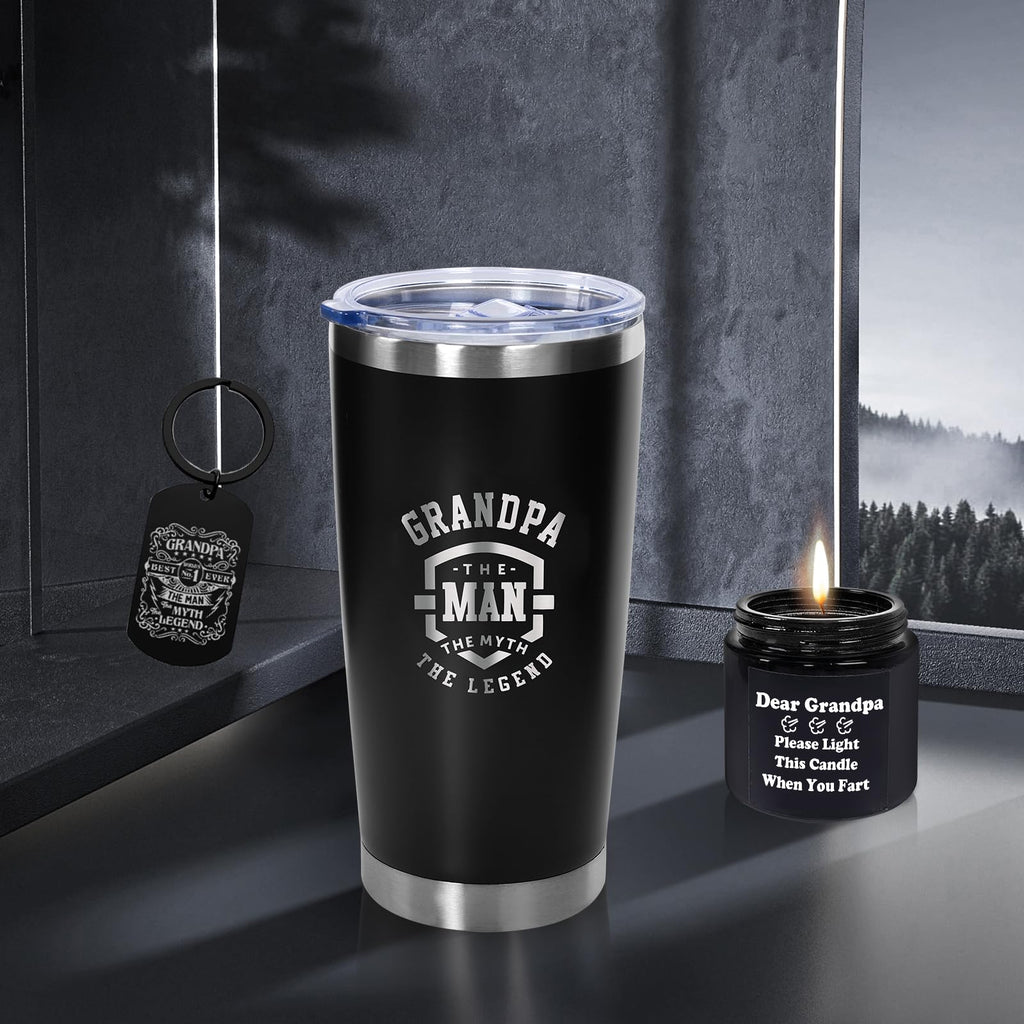 Tecanne Birthday Gifts For Grandpa - Fathers Day Gift Box Baskets For Grandpa, Husband, Men Best Christmas Package Gift Ideas