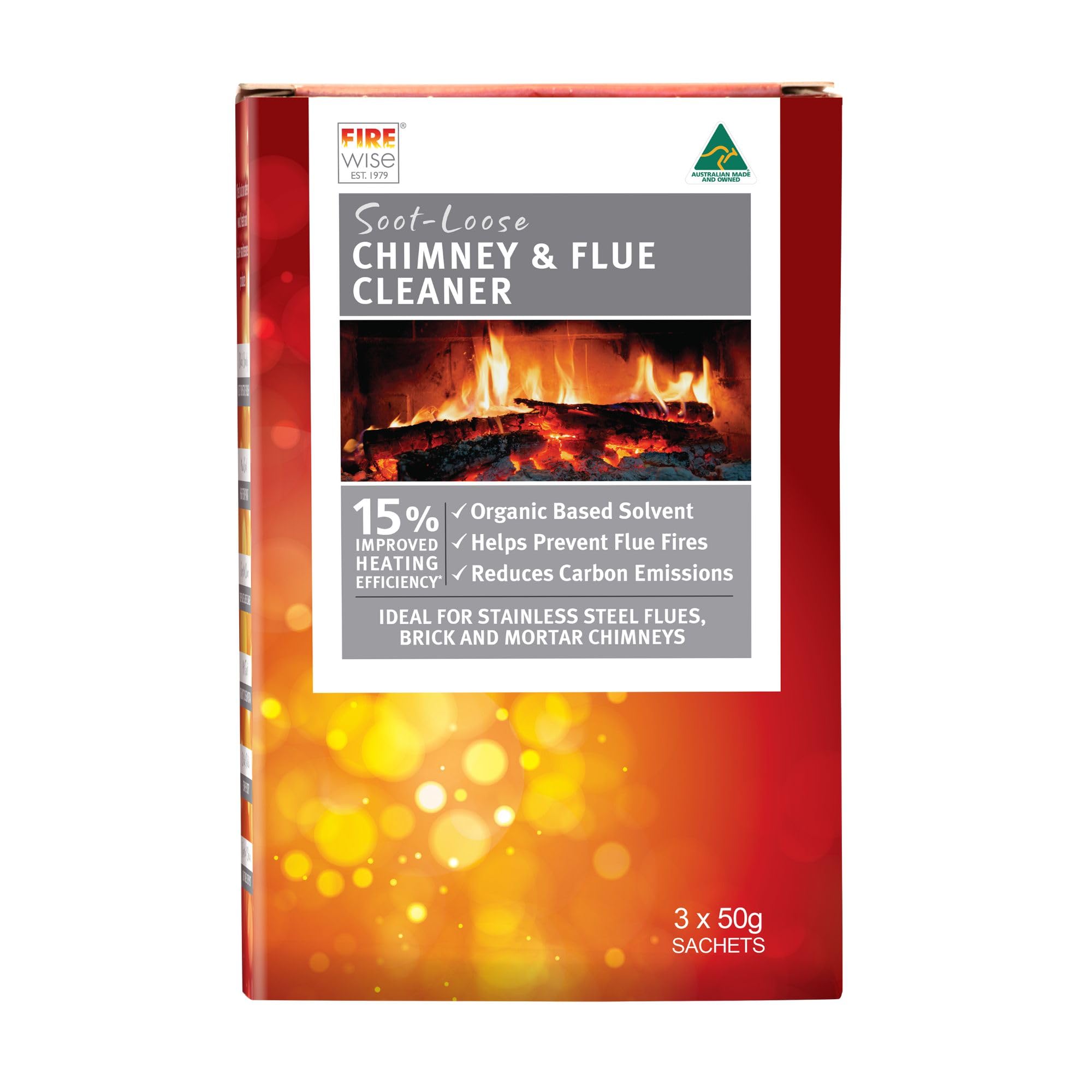 Firewise 18 Treatments Soot-Loose Chimney & Flue Cleaner Dissolves Soot, Tar and Creosote Increases Heater Efficiency, Reduces Smoke Emissions & is Non-Corrosive