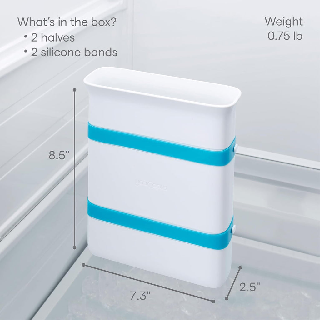 YouCopia FreezeUp Freezer Food Block Maker - 6 Cup Meal Prep Container for Soups & Leftovers