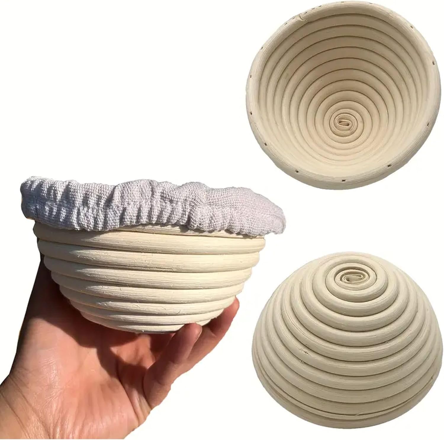 Regine Switzerland 5-Inch Round Banneton Basket - Perfect for Bread Proofing & Sourdough Baking | 6 Pack