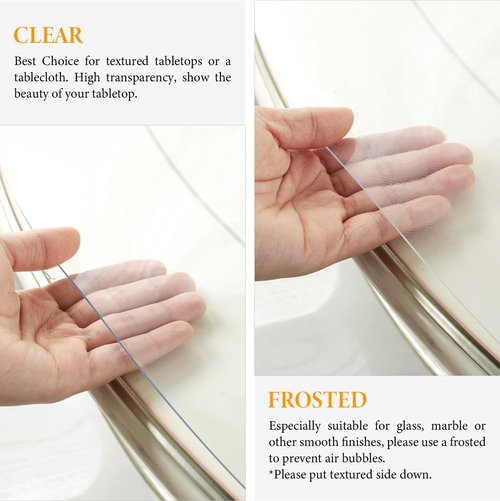 Deep Dream 1.5mm Clear Desk Cover Protector, 22×48 Inch Clear Table Protector, Rectangular Vinyl Desk Pad, PVC Plastic Table Cover for Office, Dresser, Night Stand, Computer & Writing Desk Tabletop