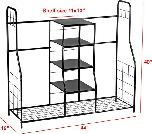 Home-it Golf Organizer - Extra Large Dual Storage Solution for Bags, Clubs, Balls & Accessories | Ideal for Garage & Basement