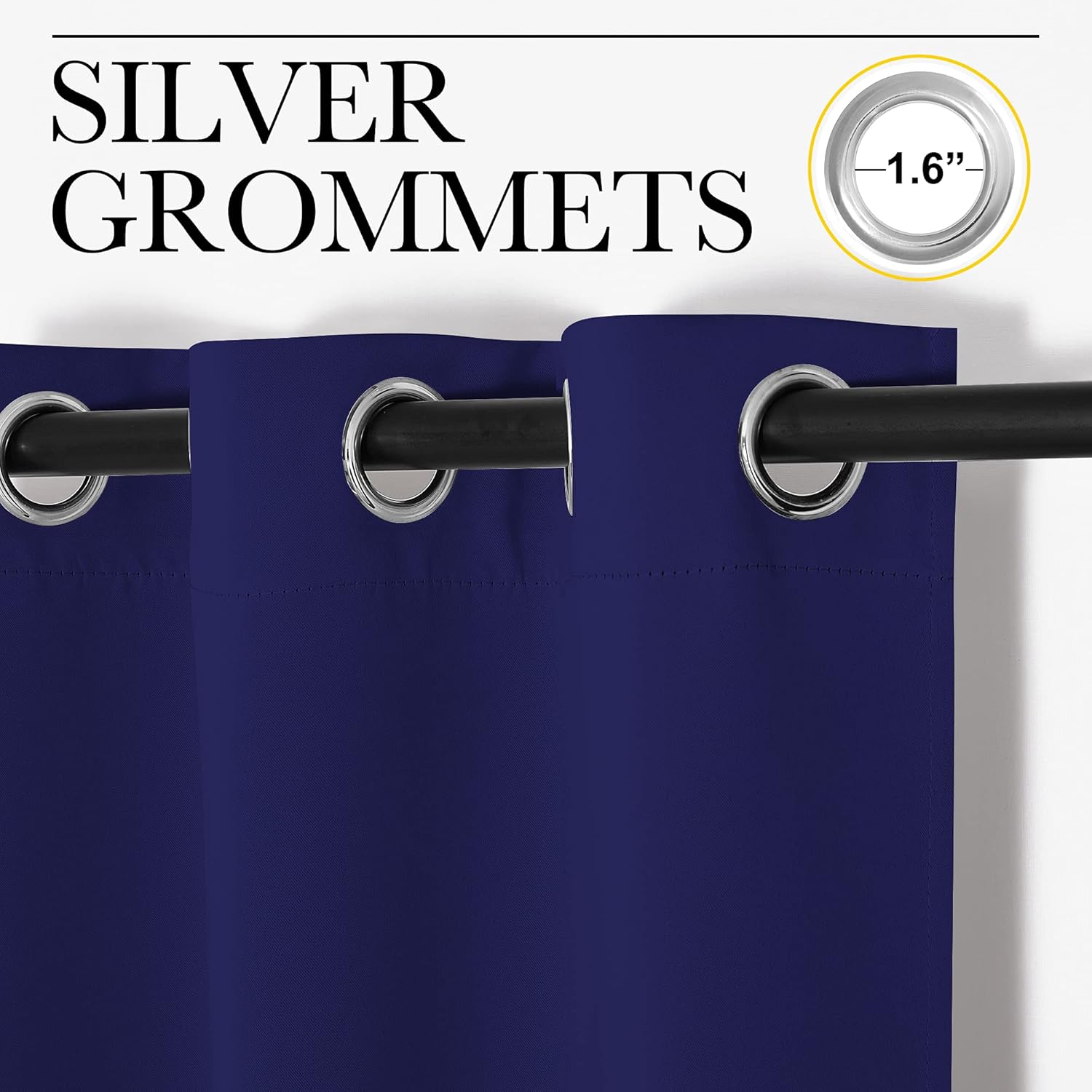 NICETOWN Navy Blue Blackout Curtains - Thermal Insulated Drapes for Small Windows | 40" Length, 29" Wide, 2 Panels