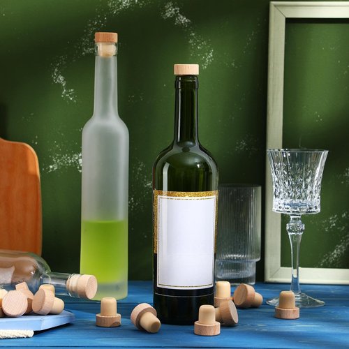 Yalikop 96 Pcs T Shaped Cork Plugs Reusable Wooden & Rubber Wine & Beer Bottle Stoppers