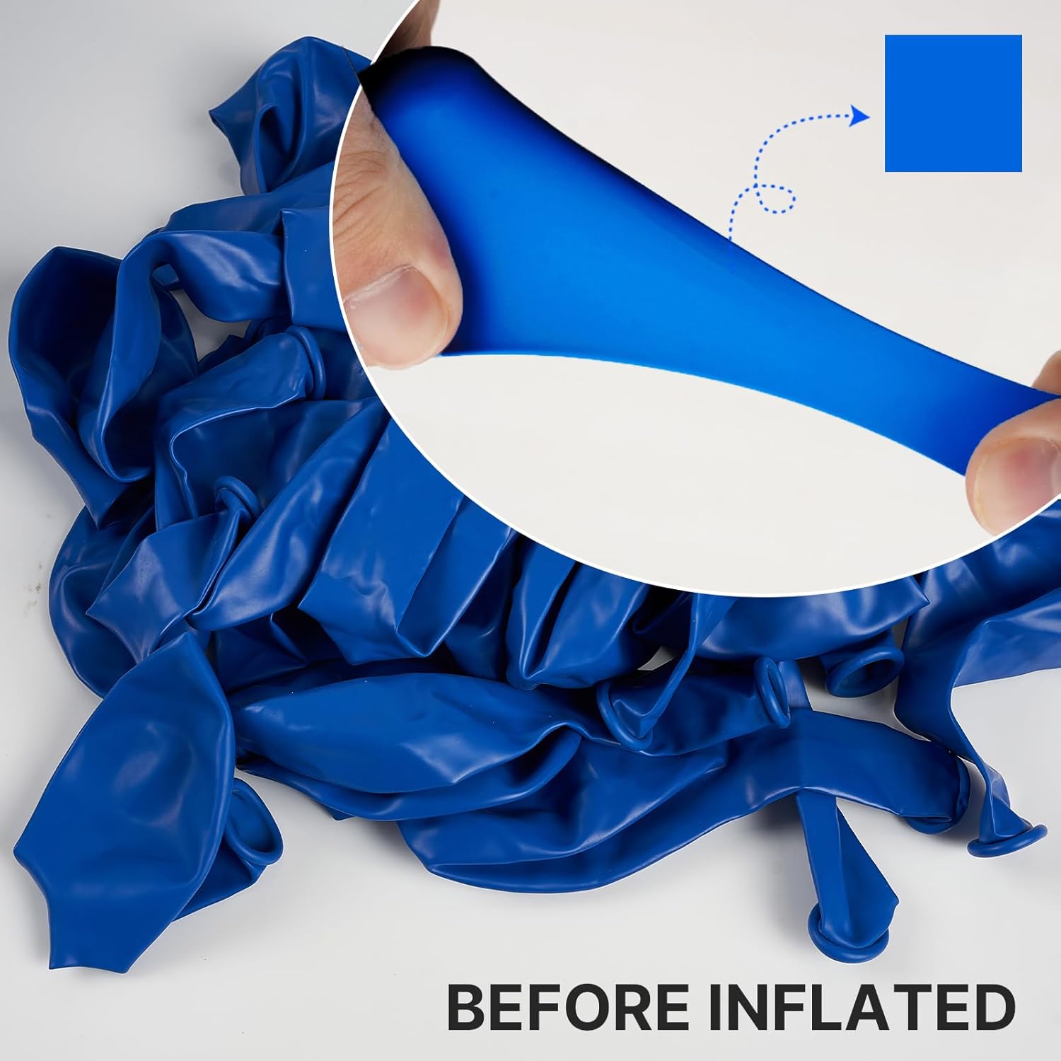 PartyWoo Royal Blue Balloons - 101pcs 12-Inch Dark Blue Latex for Weddings & Celebrations