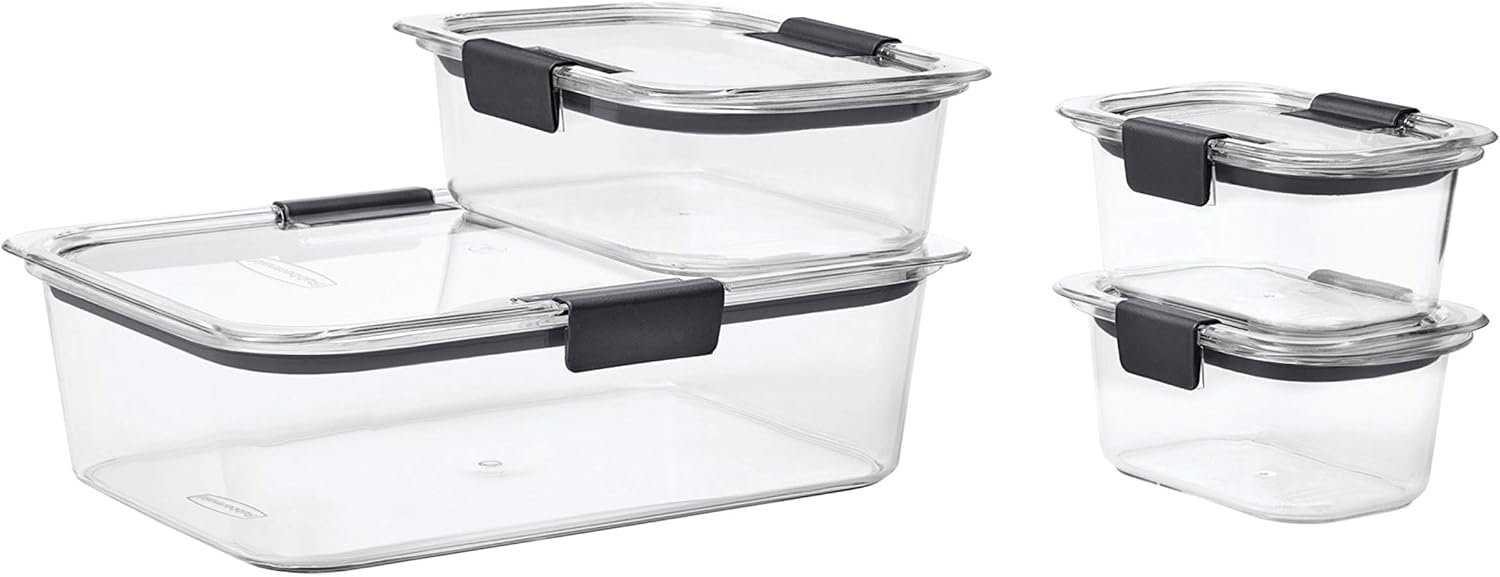 Rubbermaid Brilliance Food Storage Containers - Leak-Proof & Airtight Lids | 10-Piece Set