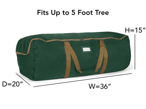 Covermates Keepsakes Garland Duffle Bag - Durable Polyester, Reinforced Handles, Fits up to 25 Foot Garland Depending on Thickness - Holiday Storage, Green