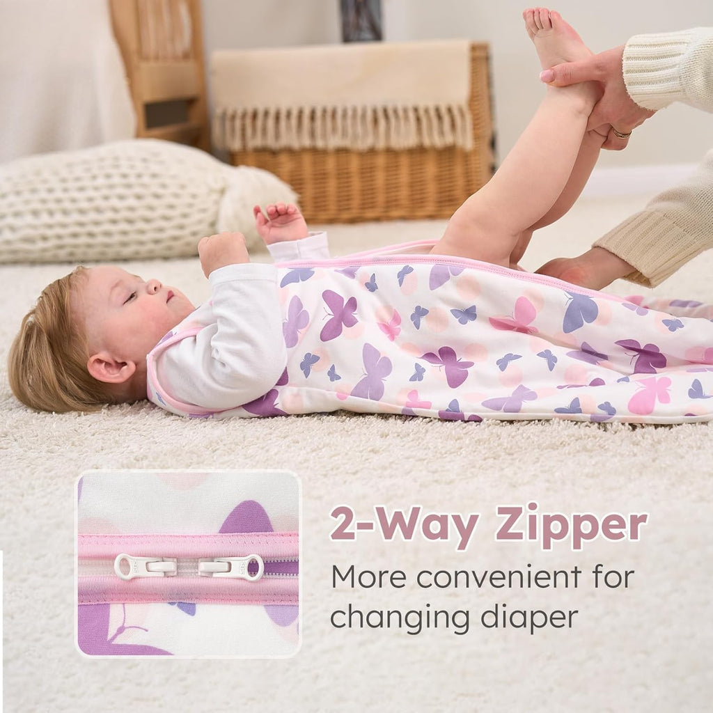 Yoofoss Baby Sleep Sack - 1.5 Tog Organic Cotton Wearable Blanket for 18-24 Months | Warm & Comfy