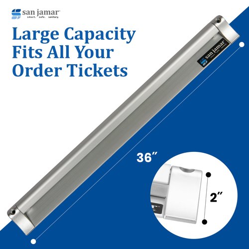 San Jamar Check Rack with Mounting Screw Pack for Kitchens and Restaurants, Stainless Steel, 36 Inches, Silver