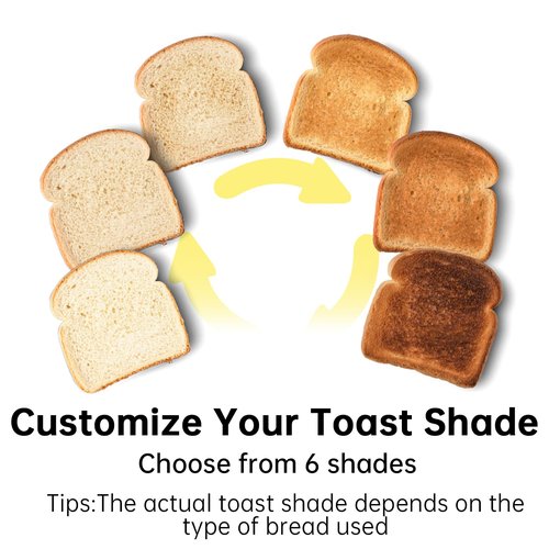 SEEDEEM 2 Slice Slim Toaster, Single 10" Long Slot Toaster Fits Bagels & Artisan Bread, 6 Shade Settings, Cancel/Reheat/Defrost, Removable Crumb Tray, Auto Shut-Off, Red
