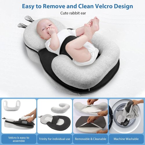 Baby Lounger by [Brand Name] - Dual-Function, Removable & Machine-Washable Pad | Lightweight & Portable
