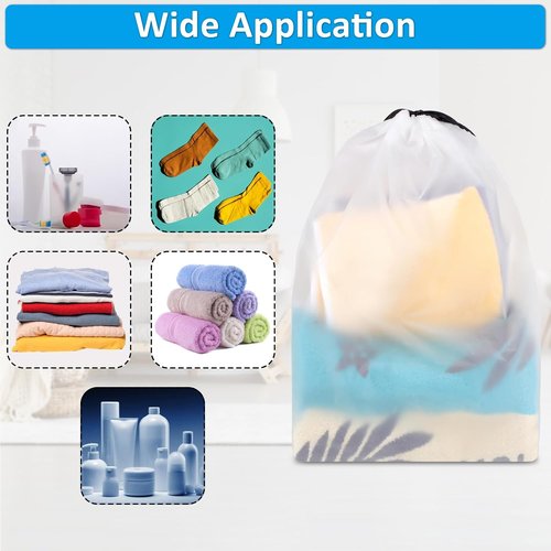COIDEA Waterproof Travel Shoe Bags - Clear Packing & Storage Essentials for Men and Women | 15.7 x 11.8 Inches, Set of 5