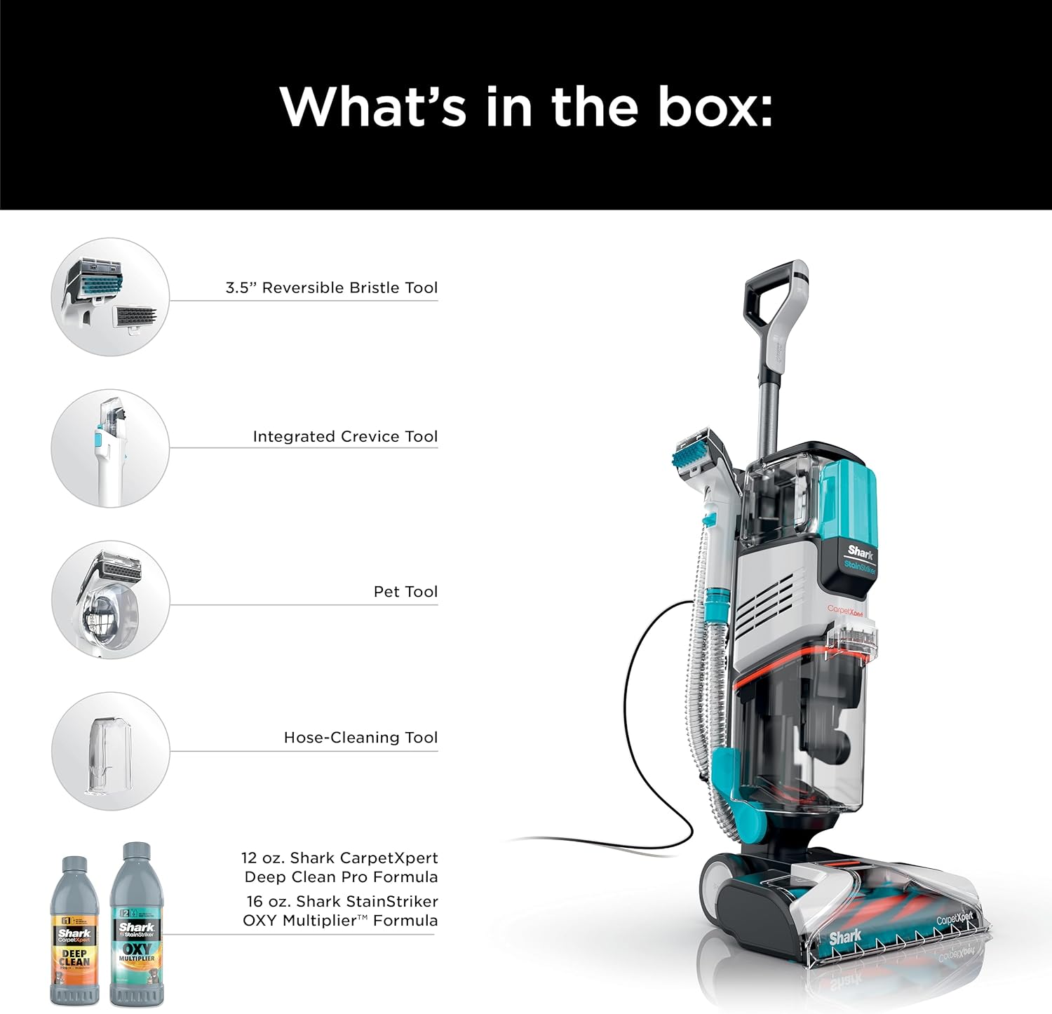 Shark R-EX201 CarpetXpert Upright Carpet Cleaner - StainStriker Technology | Cyan Color