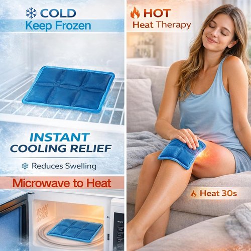 Blobuste Ice Packs - Reusable Flexible Gel Cold Packs | 4PCS BPA-Free Leakproof Set for Lunch Boxes & Coolers