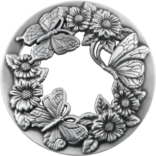 ITROLLE Silver Antique Butterfly Candle Topper - Elegant Shade Lid for Jar Candles | Perfect Decor Accessory