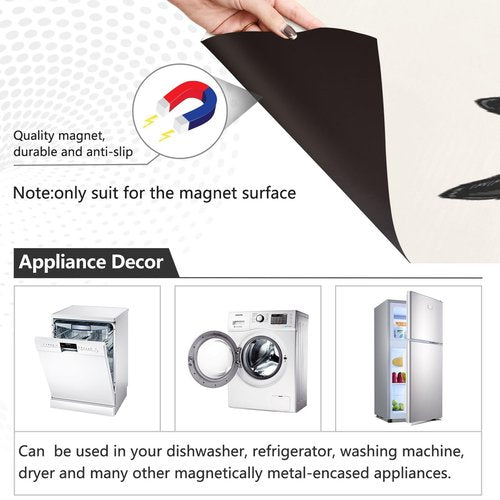 Cat Print Dishwasher Magnet Cover 23x26 inch,Decorative Dishwasher Magnet Cover Cat Pattern Refrigerator Magnetic Sticker Cover