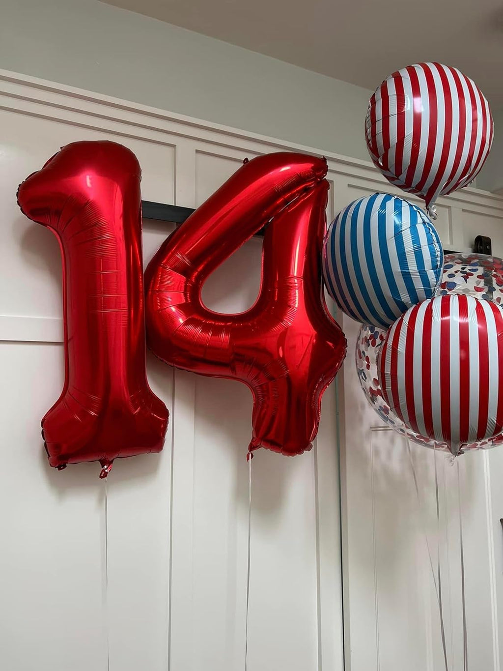 Red Number 1 Balloon - 40 Inch Shiny Red First Birthday Decoration for Boys & Girls