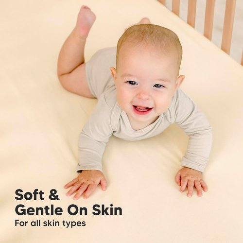 KeaBabies Organic Crib Sheets - 2-Pack Fitted Mattress Covers in Soft Pecan Jersey Cotton for Boys & Girls
