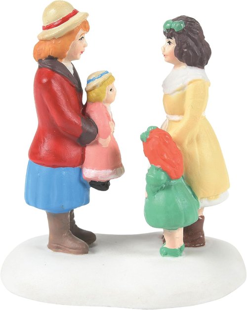 Department 56 Dickens Village Figurine - Girls with Their Dolls, 2.13 Inch, Multicolor