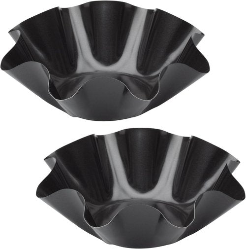 HIC Kitchen Non-Stick Tortilla Bowl Makers - PFOA Free Carbon Steel | Set of 2, 8.5 x 2.5 Inches