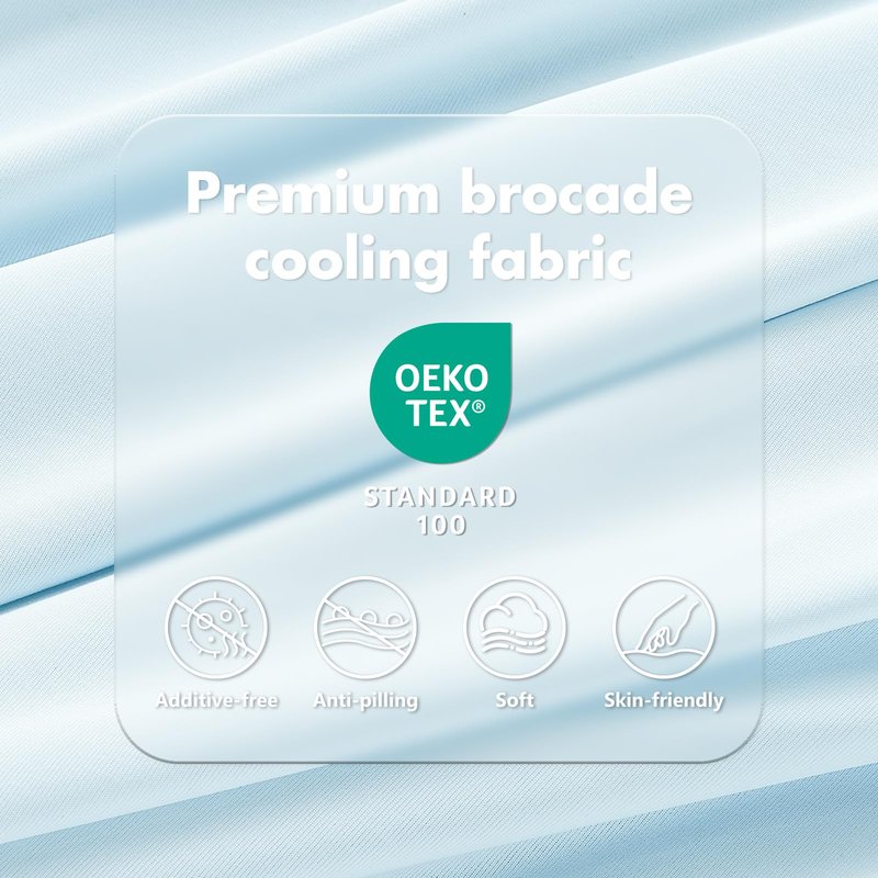 GOHERO Cooling Blanket King 90"x108" - Double Sided Summer Blankets for Hot Sleepers - Lightweight Soft Arc-Chill Q-Max >0.5 Blanket Absorbs Heat to Keep Cool on Warm Nights Blue
