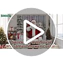 Sanzugh Farmhouse Christmas Shower Curtain Grey 72x78 - Winter Truck Tree Snowman