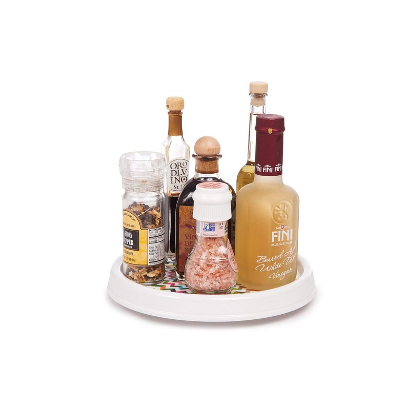 French Bull Lazy Susan Round Rotating Melamine Kitchen Pantry Cabinet Tableware Organizer-Platter, Turntable, Serving, 9-inch, Ziggy