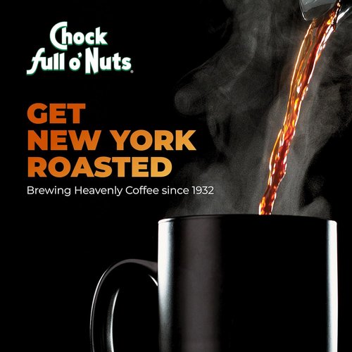 Chock Full o' Nuts Keurig K-Cup Pods - Premium Arabica Medium Roast - Single Serve, 32 Count