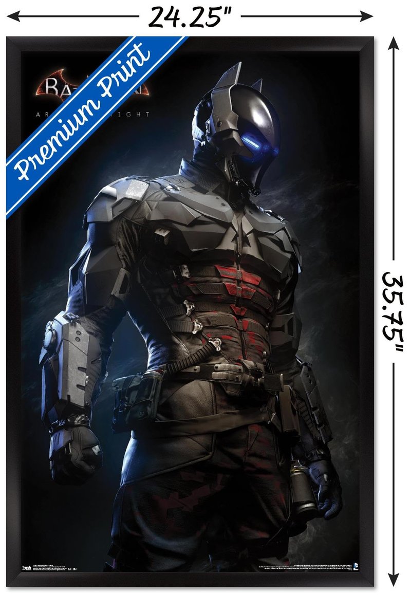 Trends International DC Comics VIdeo Game - Arkham Knight - Armor Wall Poster, 22.375" x 34", Black Framed Version