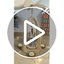 14-Inch Wooden Christmas Pyramid Nativity Scene with 4 Candle Holders