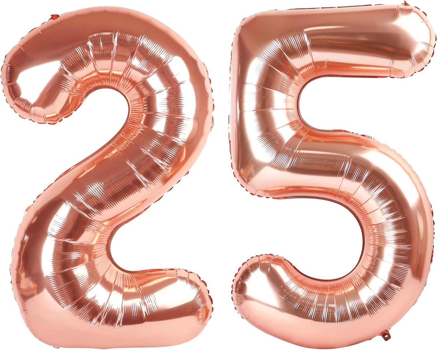 Number 25 Balloons - Rose Gold 40-Inch Birthday Decorations for Women & Men | Perfect Photo Prop for Celebrations