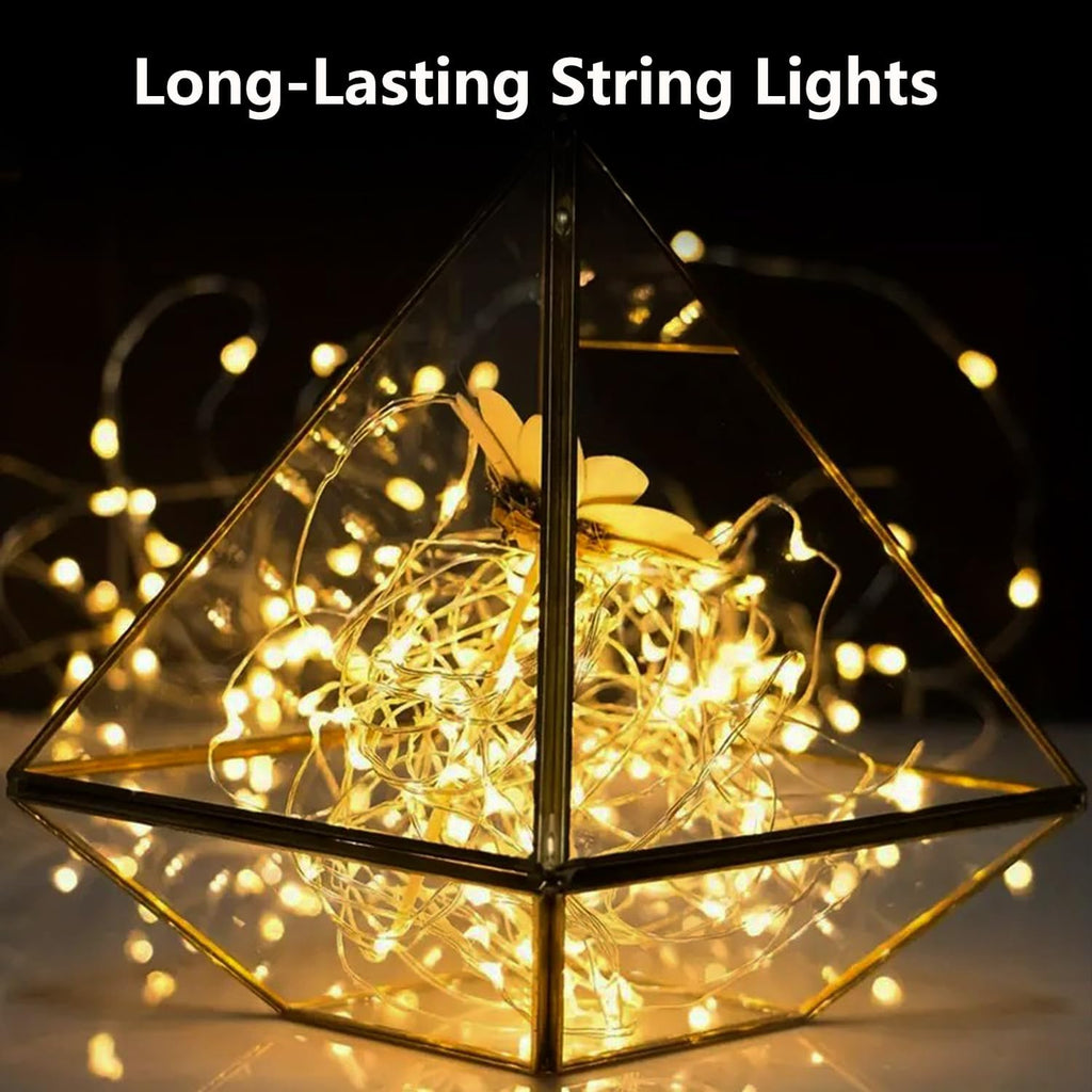 Skiennix 6-Pack Battery Operated Fairy Lights - Waterproof 16FT 50 LED String Lights for Indoor/Outdoor Decor | Warm White