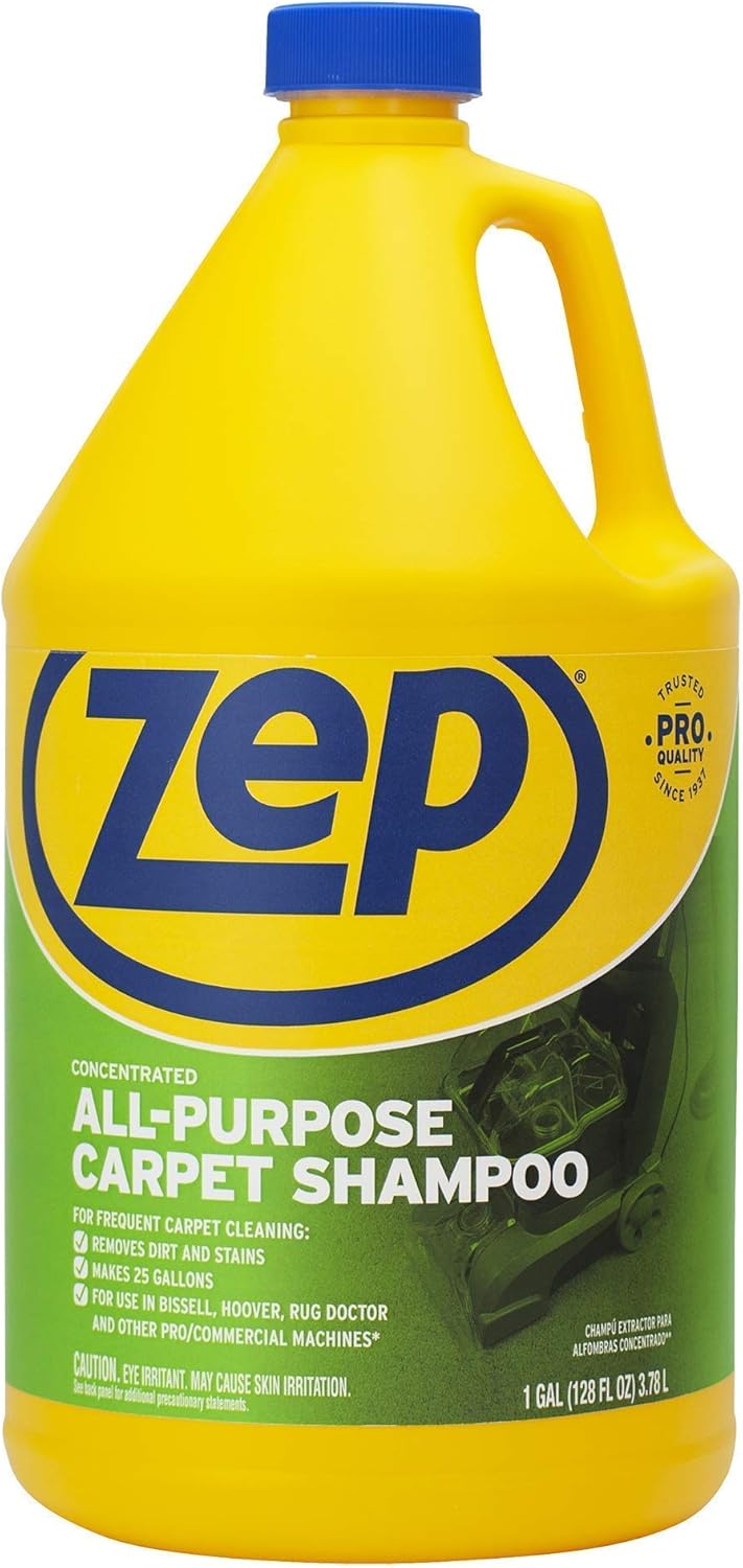 Zep All-Purpose Carpet Shampoo - Professional Formula for Deep Cleaning - 1 Gallon