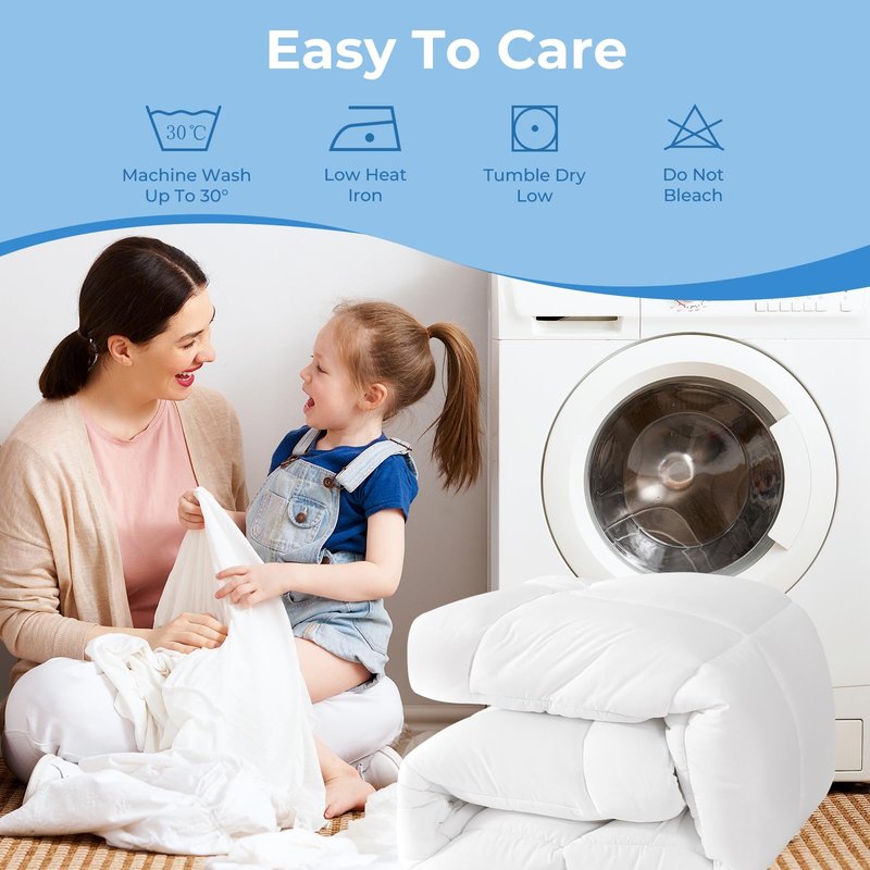 YUGYVOB King Mattress Topper - 800GSM Extra Thick Cooling & Breathable Mattress Pad with Deep Pocket 8"-21" & Soft Down Alternative Filling, White