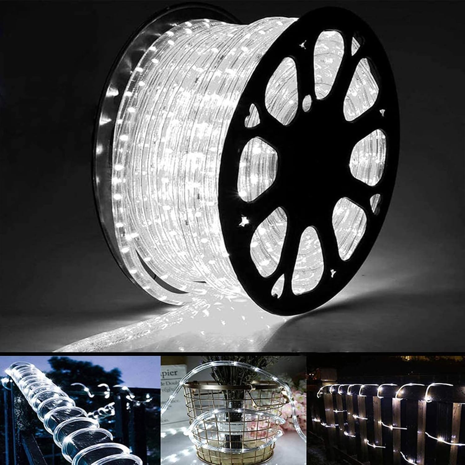Skiennix 200ft LED Rope Lights - Waterproof Flexible Tube Lighting with 8 Modes | Perfect for Outdoor & Indoor Decor