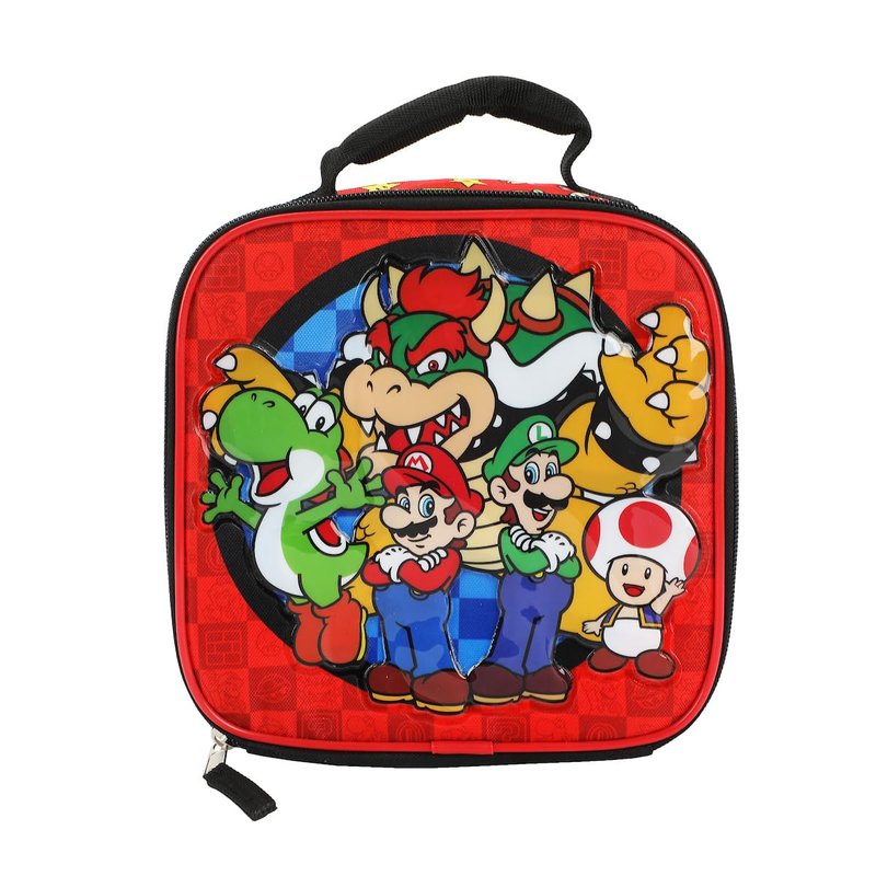 Bioworld Super Mario Brothers 5-Piece Backpack & Lunchbox Set With Water Bottle