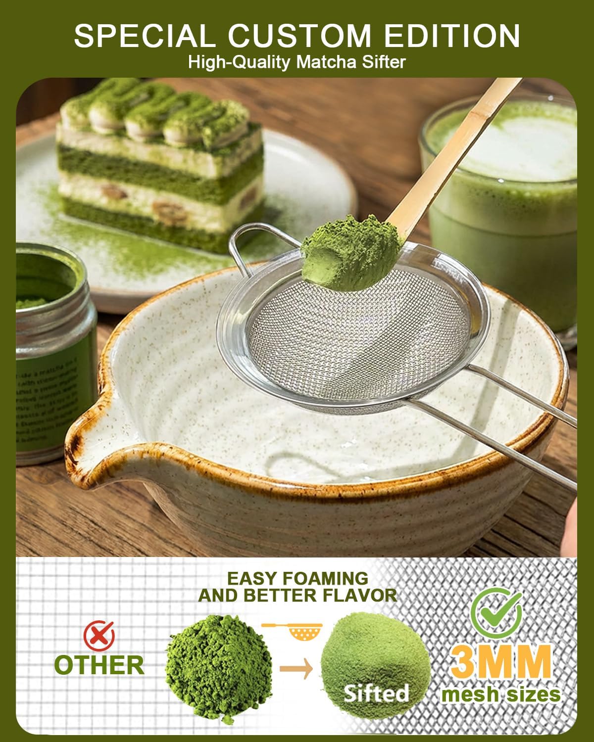Vaiheng Matcha Whisk Set - Bamboo Whisks, Bowl & Holder | Perfect Gift for Tea Lovers & Home Decor