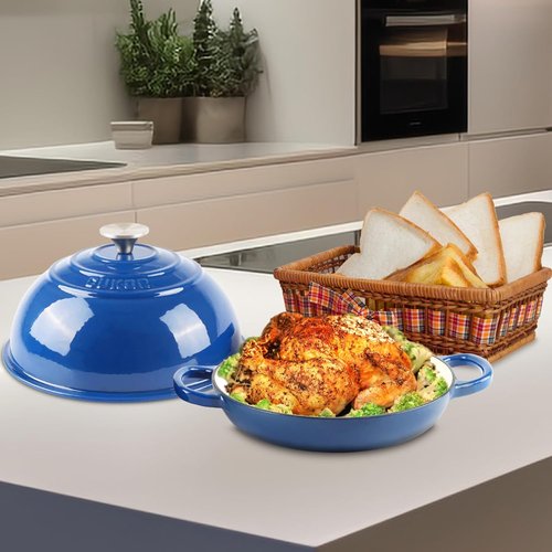 CUKOR 7QT Enameled Cast Iron Dutch Oven - Non-Stick Bread Pot for Baking, Roasting & Stewing