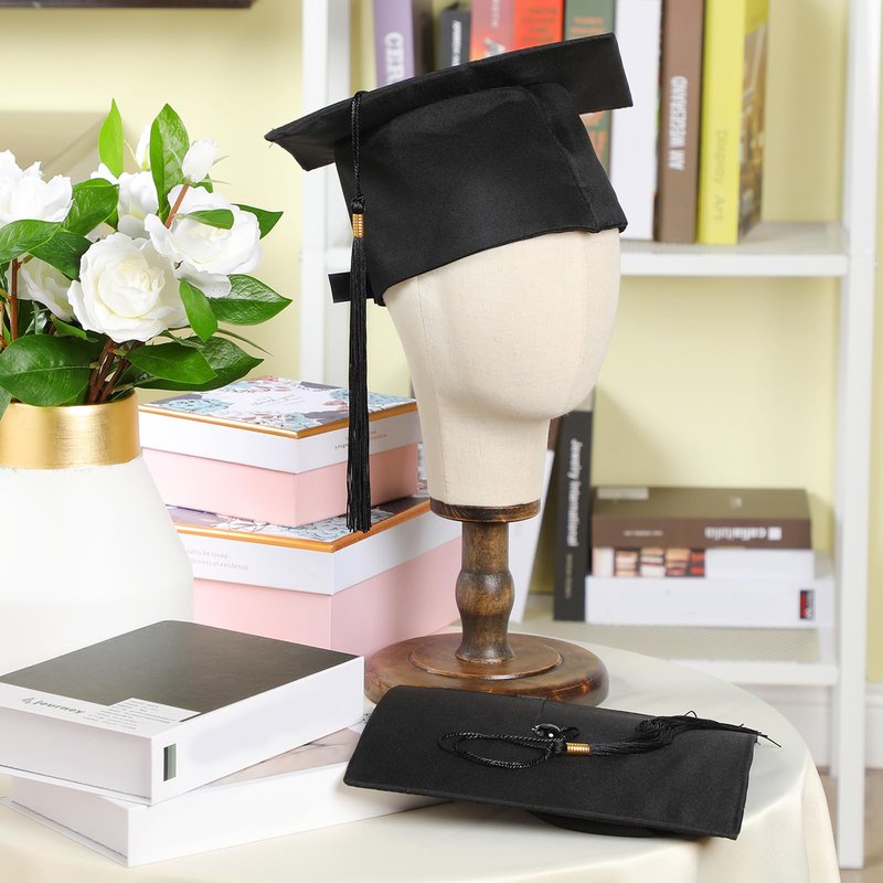 Panitay 30 Pcs 30/60 Pcs Graduation Cap Bulk Adult Graduation Hat with Tassel Men Women Hat for School Ceremony Costume Accessory