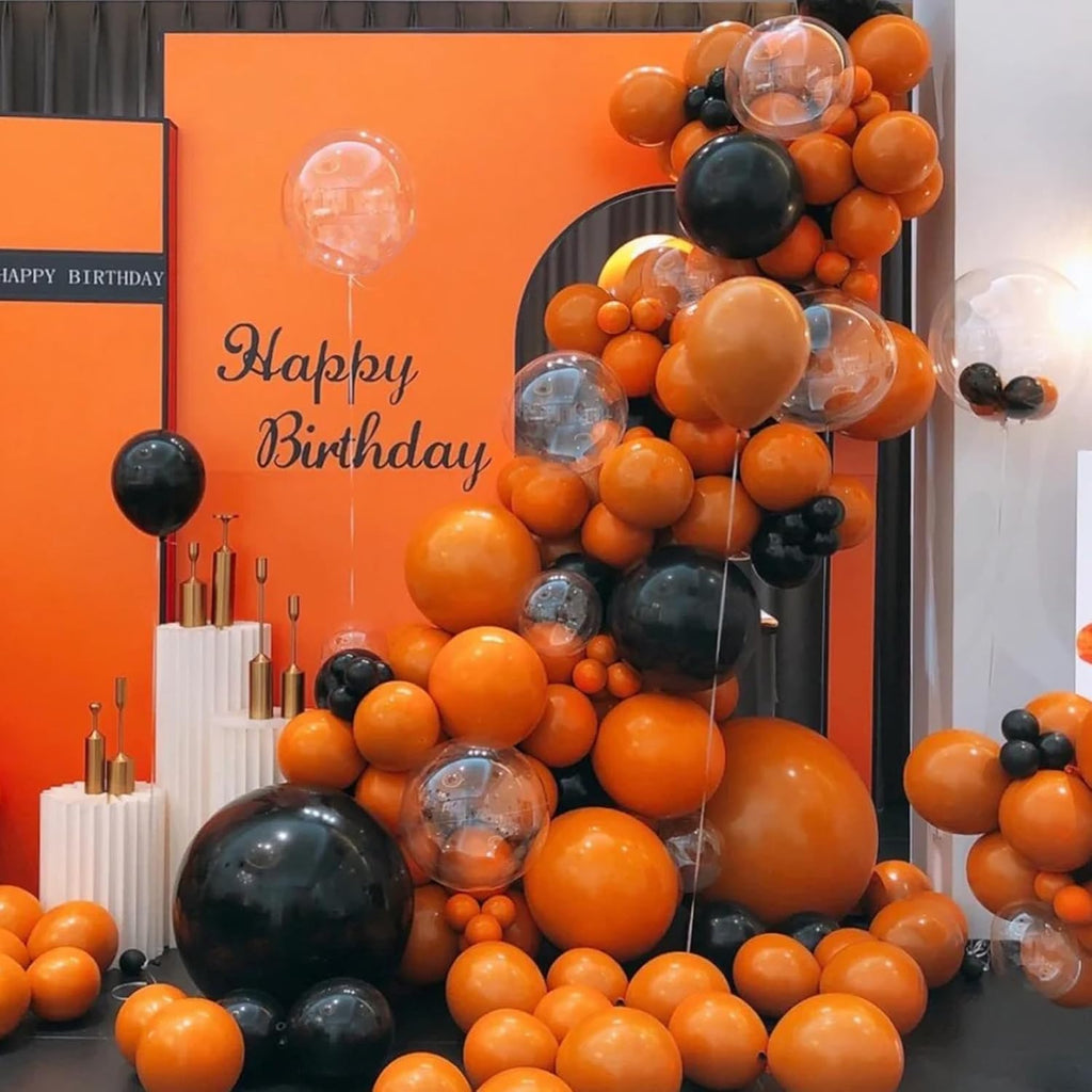 Voircoloria 105pcs Retro Orange Balloons - 12 Inch Latex Party Balloons for Birthdays & Celebrations