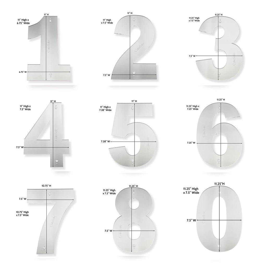CAKESAFE - Sturdy Acrylic Number Cake Templates-Set-0-8