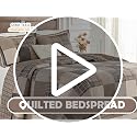 Oversized King Bedspread 120x120 | 100% Cotton Plaid Quilt Set