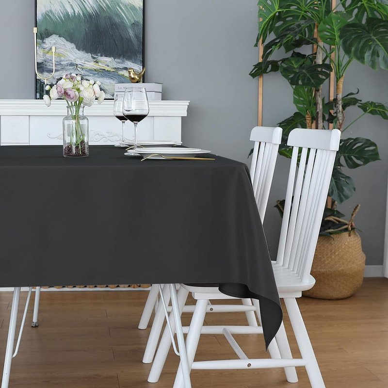 Easy-Going 6 Pack Sage Green Tablecloths 60x102 Inch for 6 Ft Rectangle Table, Washable Polyester Waterproof Stain Resistant Table Cloth, Decorative Table Cover for Kitchen, Dining Tables, Events